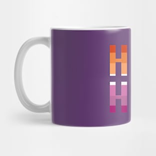 he/him (lesbian) Mug